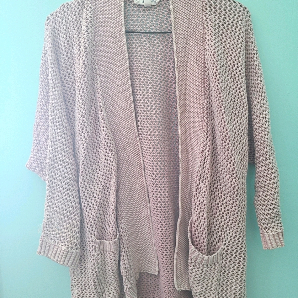 Pink crochet Cardigan